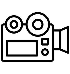 相机, 胶片相机隔离矢量图标, 可以很容易地编辑在任何大小或修改