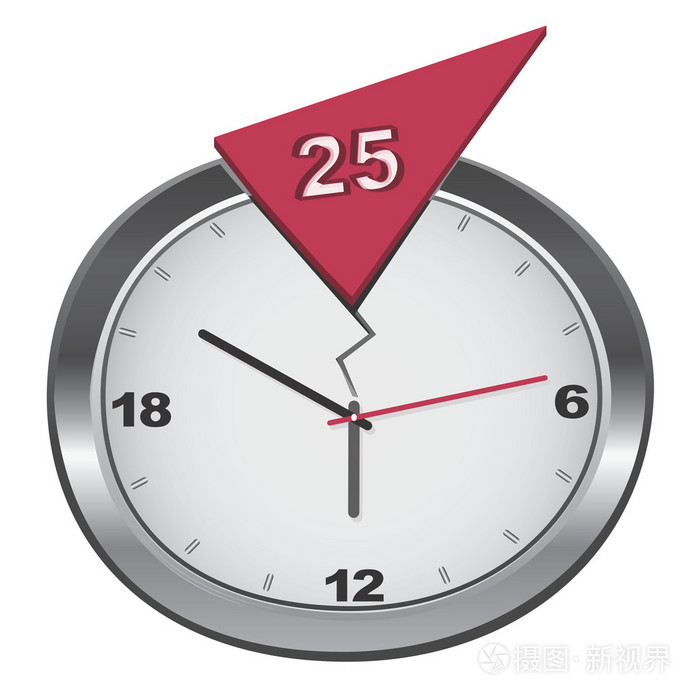 矢量破解带有额外的25小时24小时时钟