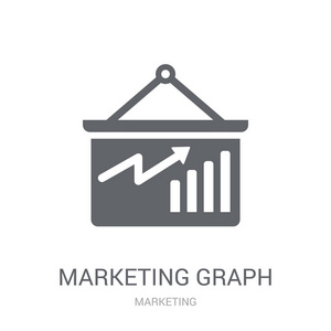 市场营销图形图标。时尚营销图形标志概念的白色背景从营销收藏。适用于 web 应用移动应用和打印媒体
