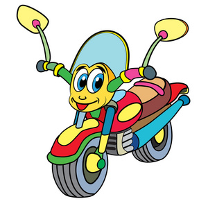 卡通摩托车图片
