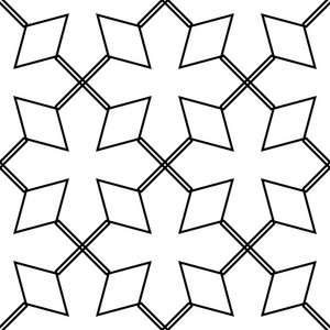 黑白单色几何打印。网络纺织品和墙纸无缝模式