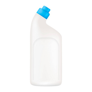 塑料瓶化学奶油样机, 写实风格