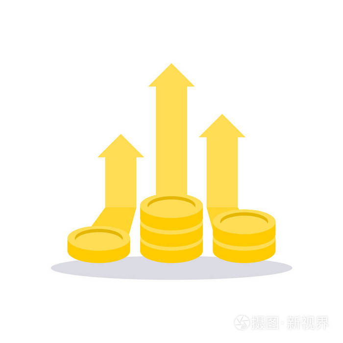 利润货币图标.矢量插图