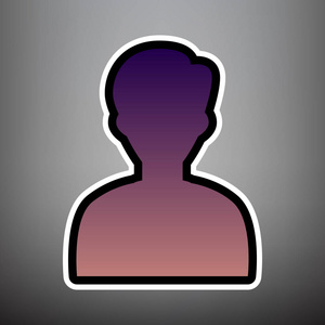 用户头像插图.匿名标志.向量.紫罗兰 gradien照片