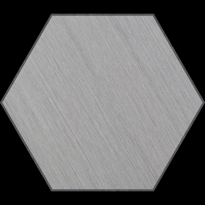 六角形铝斜面的面板与剪切路径照片