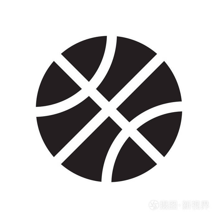 篮球图标矢量隔离白色背景为您的 web 和移动应用程序设计, 篮球标志概念