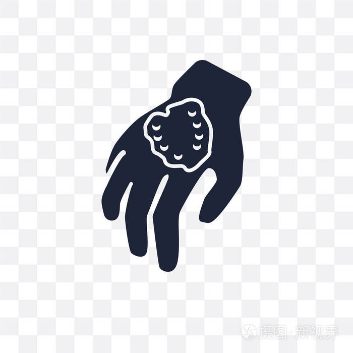 瘟疫透明图标瘟疫符号设计从疾病汇集简单的元素向量例证在透明背景