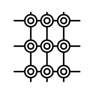 分子图标向量被隔离在白色背景, 分子符号