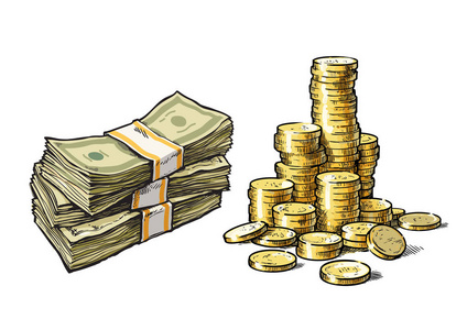 一堆金币图片-一堆金币素材-一堆金币插画-摄图新视界