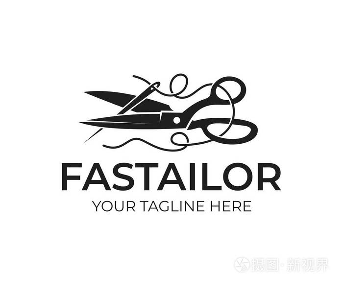 缝纫, 针线活, 服装和服务领域, 矢量设计和插图