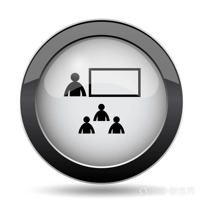 呈现图标白色背景上的互联网按钮