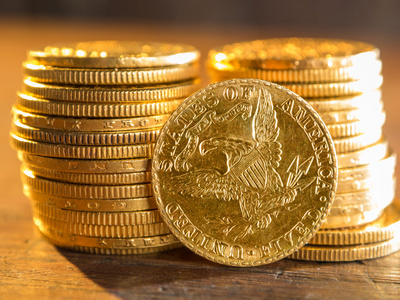 五美元黄金硬币照片