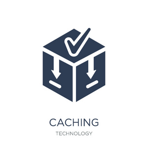 时尚平面矢量缓存图标在白色背景上从技术汇集, 向量例证可用于网络和