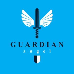 六翼天使矢量徽照片