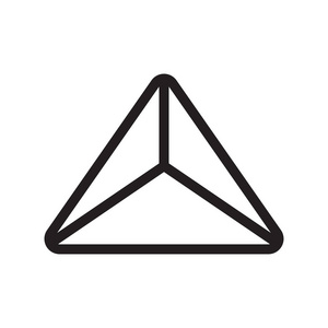 三角形图标矢量隔离在白色背景为您的 web 和移动应用程序设计, 三角形徽标概念