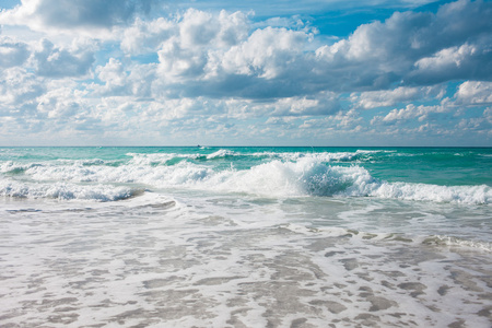 海滩。海松弛景观