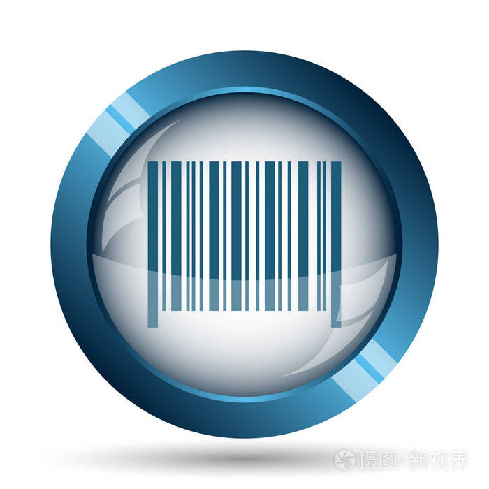 条码图标.白色背景上的互联网按钮