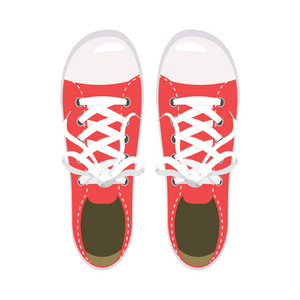 运动鞋, 运动鞋, keds, 红色颜色, 为体育和在日常生活, 时尚, 媒介, 例证, 隔绝