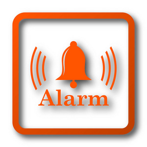 警报按钮警报图标.白色背景上的互联网按钮照片