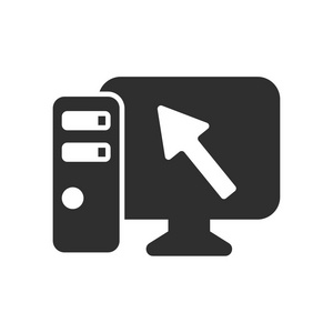 pc 图标矢量隔离在白色背景为您的 web 和移动应用程序设计, pc 徽标
