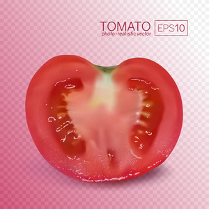 番茄成熟红半透明背景