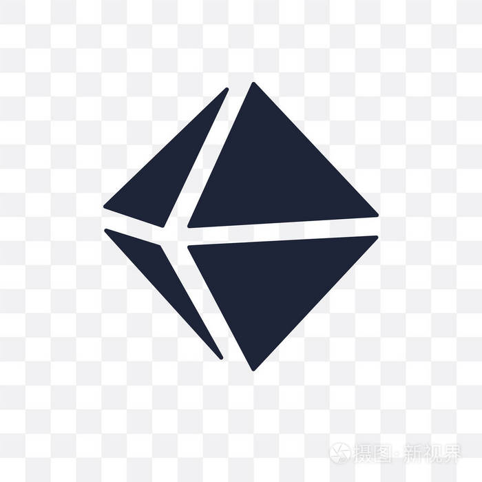 八面体符号设计从几何收藏.简单的元素向量例证在透明背景