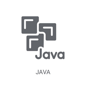 java打印java 图标.时尚的爪哇标志概念上的白色背景从编程集合.