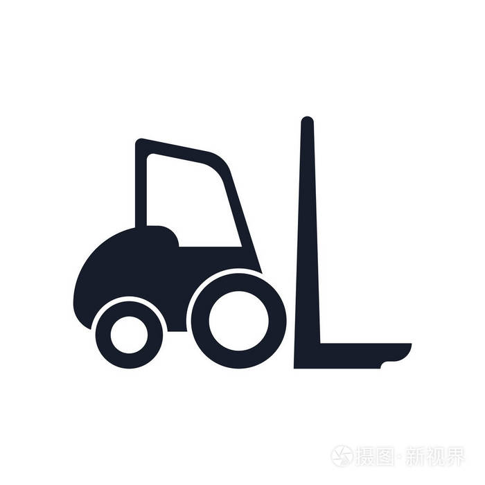 叉车图标矢量隔离白色背景为您的web和移动应用程序设计叉车徽标概念