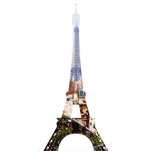 埃菲尔铁塔在巴黎剪影