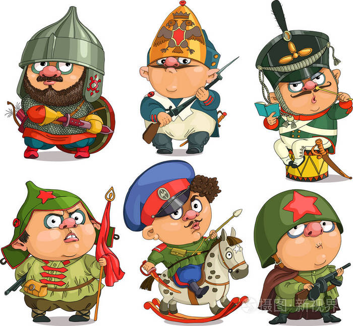 卡通有趣的勇士