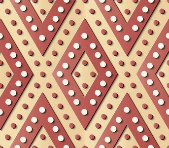 无缝浮雕雕塑装饰复古图案检查十字点框架线几何万花筒.