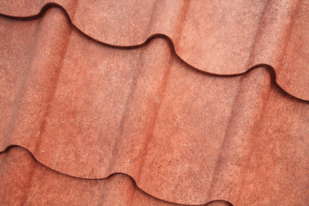 棕色纹理屋顶金属特写