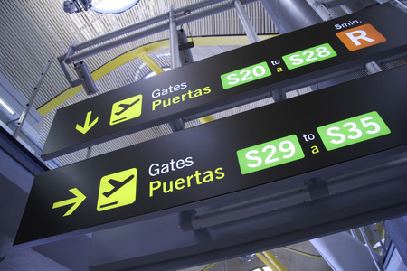门信息 panelin 机场，马德里，西班牙
