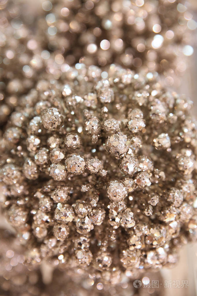 抽象闪闪发光的银色装饰背景与 bokeh 效果