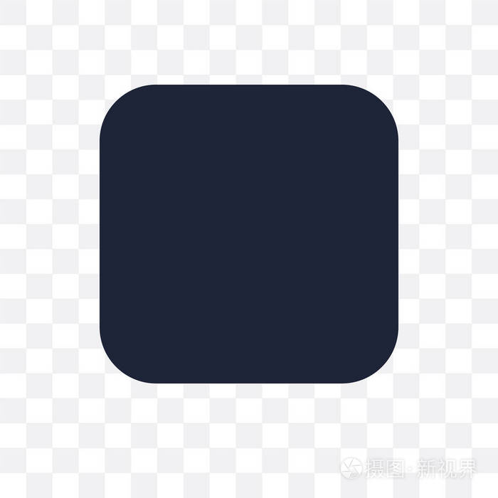 矩形透明图标从几何收藏的矩形符号设计简单的元素向量例证在透明背景