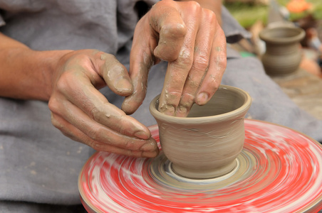 乌克兰传统手工制作陶瓷花盆