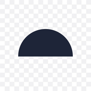 几何集合中的半圆形符号设计.简单的元素向量例证在透明背景照片