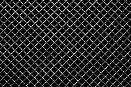 格的金属黑色背景上的金属网格照片