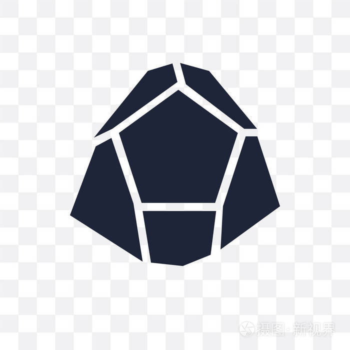 十二面体透明图标从几何集合的十二面体符号设计简单的元素向量例证在