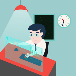 深夜办公室图片