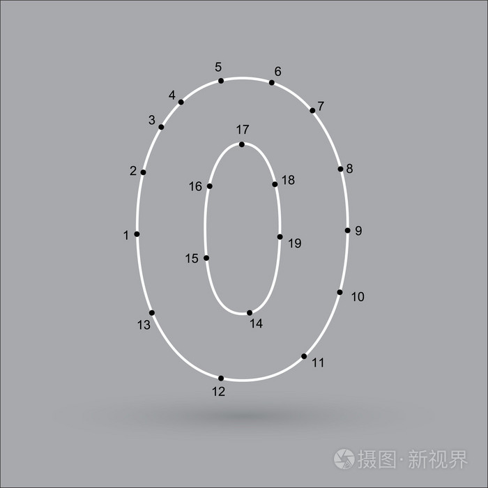 点益智数字 0插画-正版商用图片09x709-摄图新视界