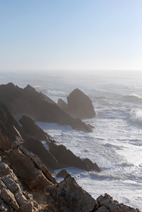 海洋与岩石水景图片