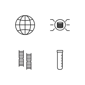 科学简单概述图标集