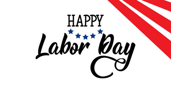 劳动插画劳动节快乐贺卡.美国节日设计矢量插画照片