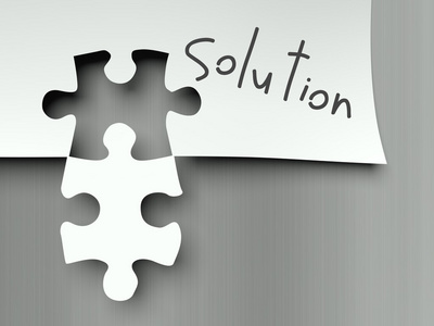解的概念,匹配的拼图照片