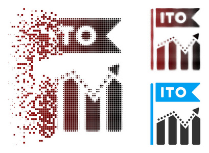 溶解像素半色调 Ito 图表图标
