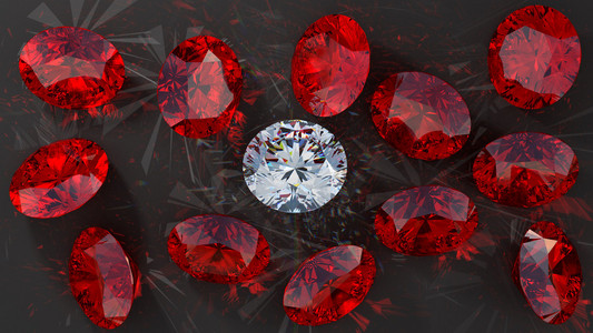 水晶钻石红宝石之间