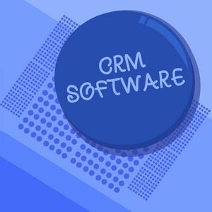 显示 Crm 软件的文本符号。概念照片客户关系 analysisagement 用于与客户接洽