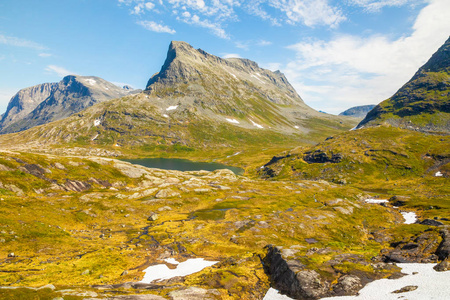 Trollstigen 的山谷景观, 挪威