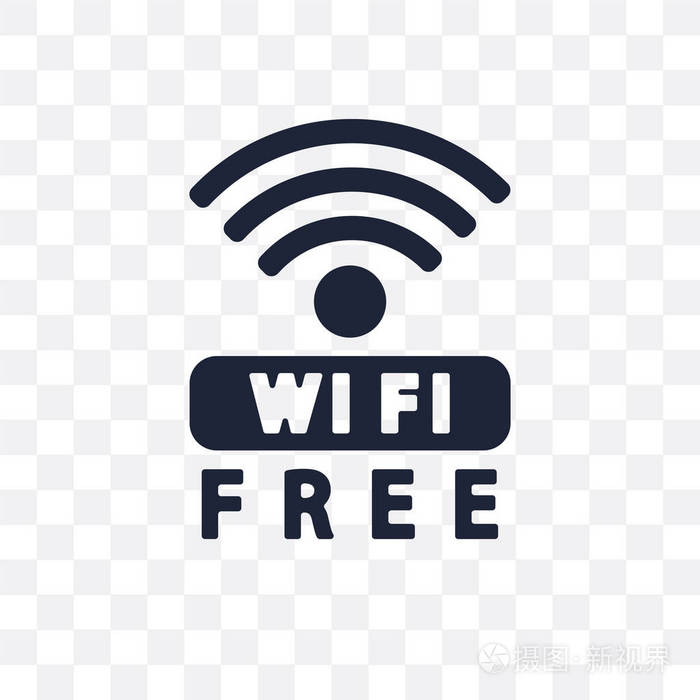 免费无线透明图标免费无线上网符号设计从酒店集合简单的元素向量例证